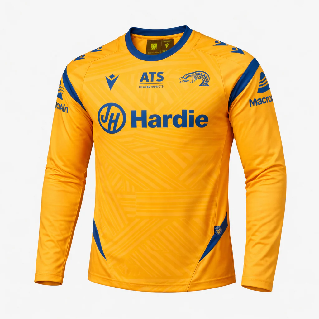 2026 Parramatta Eels Staff Training Long Sleeve Shirt - (Yellow)