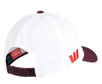 2026 QLD Maroons Player's Media Stadium Cap (White/Maroon) - Image 2